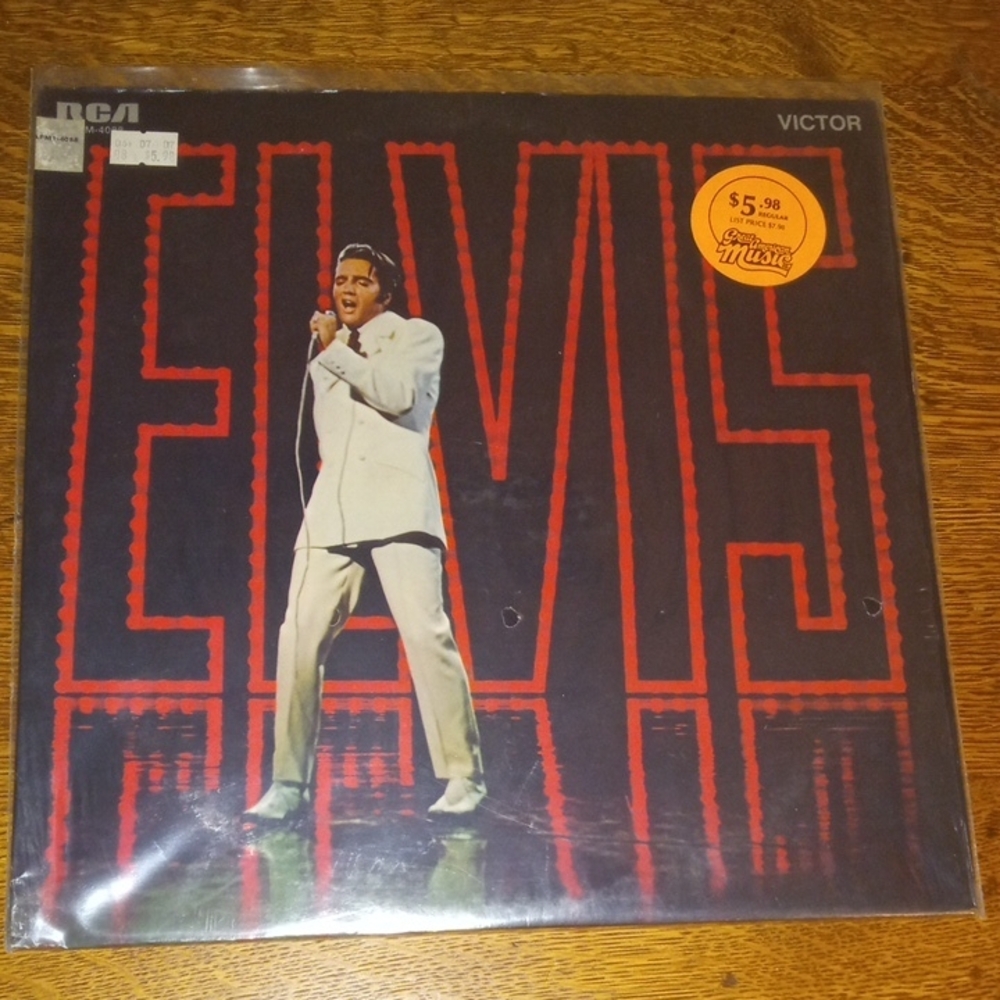 Elvis Presley Vinyl Record - Black and Red